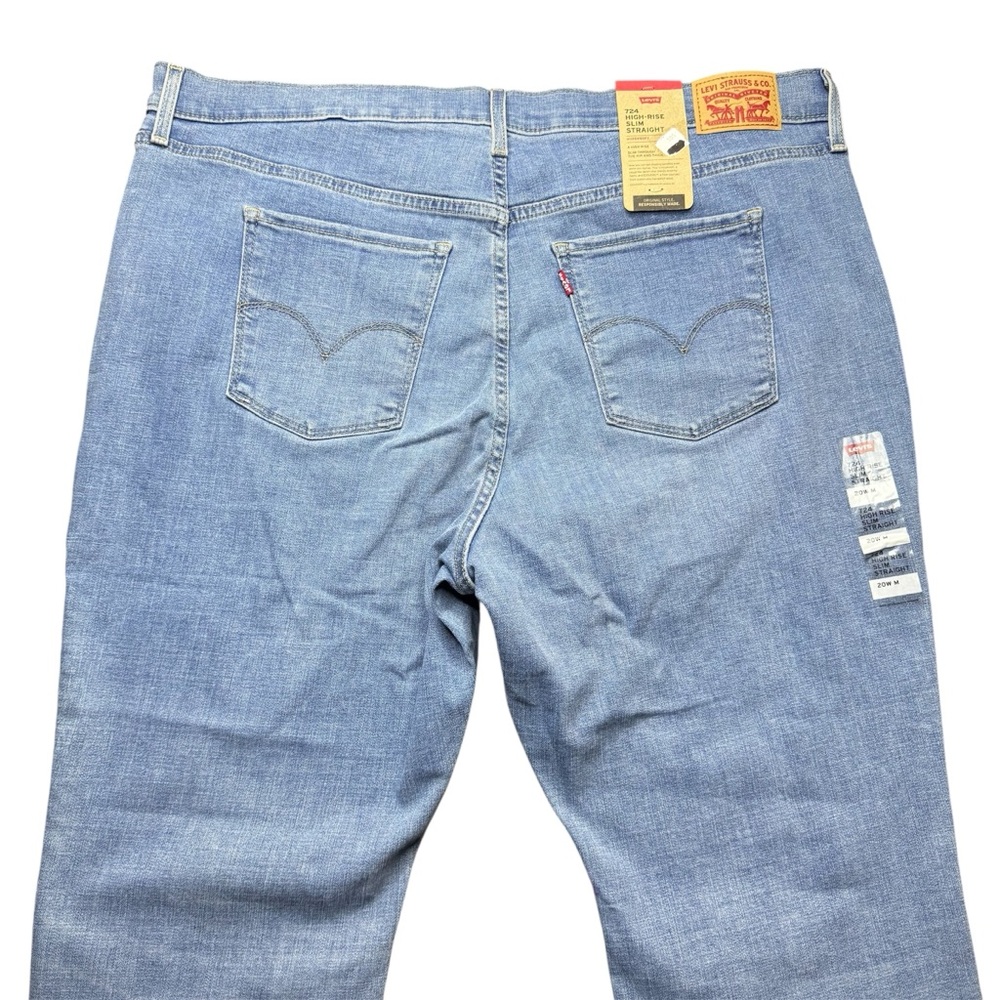 NWT Levis 724 High Rise Slim Straight Plus Size Jeans Womens 20w M - Picture 11 of 12